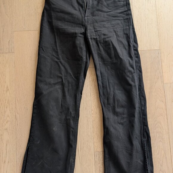 Dr Denim Echo Shoe Cut Black Straight Leg Jean Size 28 - Picture 3 of 3